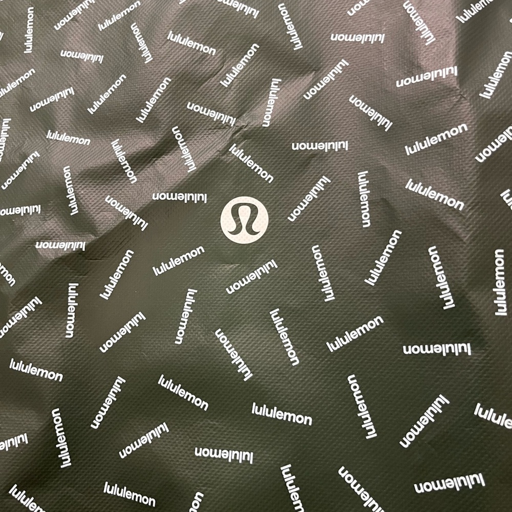 lululemon athletica Olive Green Logo Print Tote - Picture 2 of 3